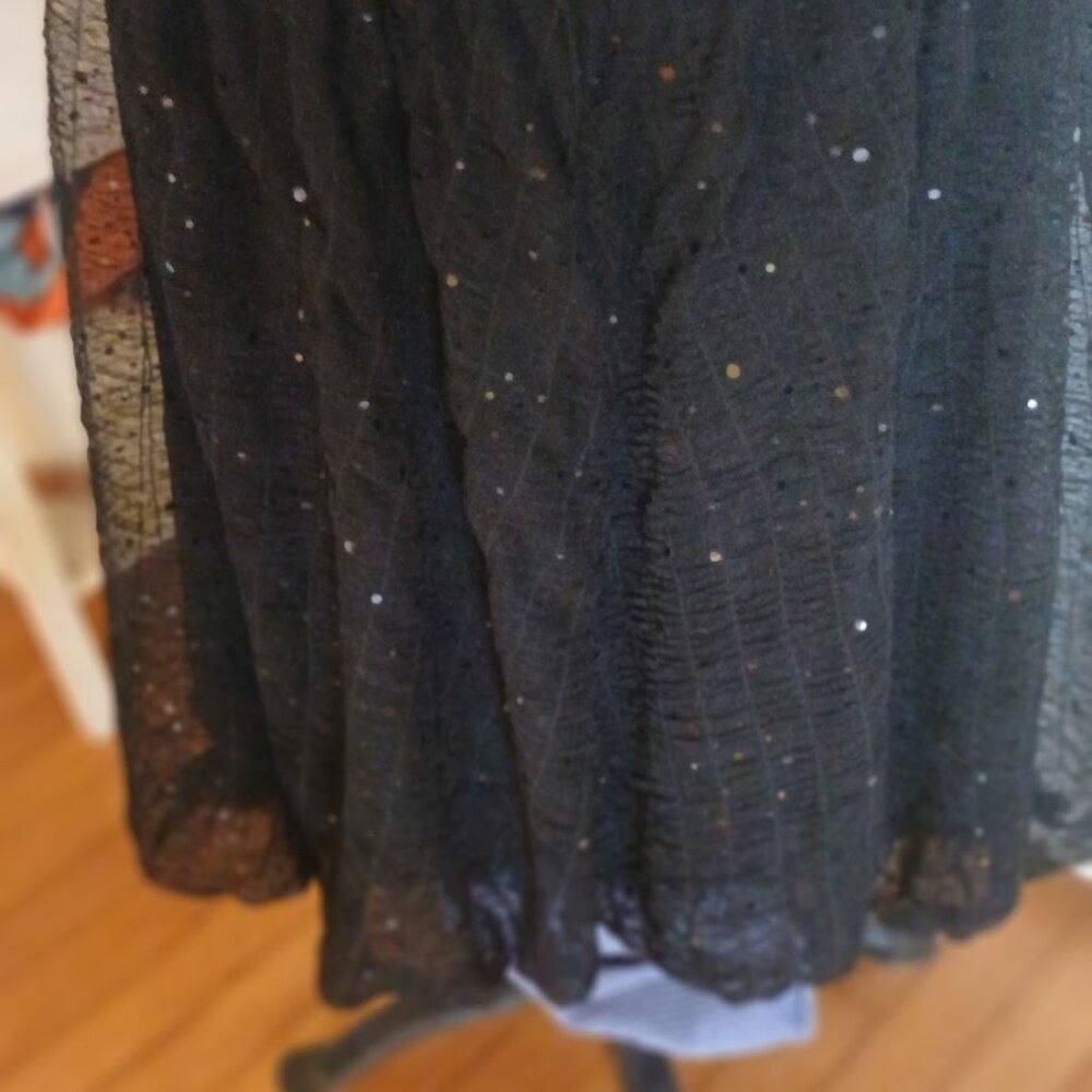 August Silk Sportwear Black Formal Skirt Size 14 Sparkle